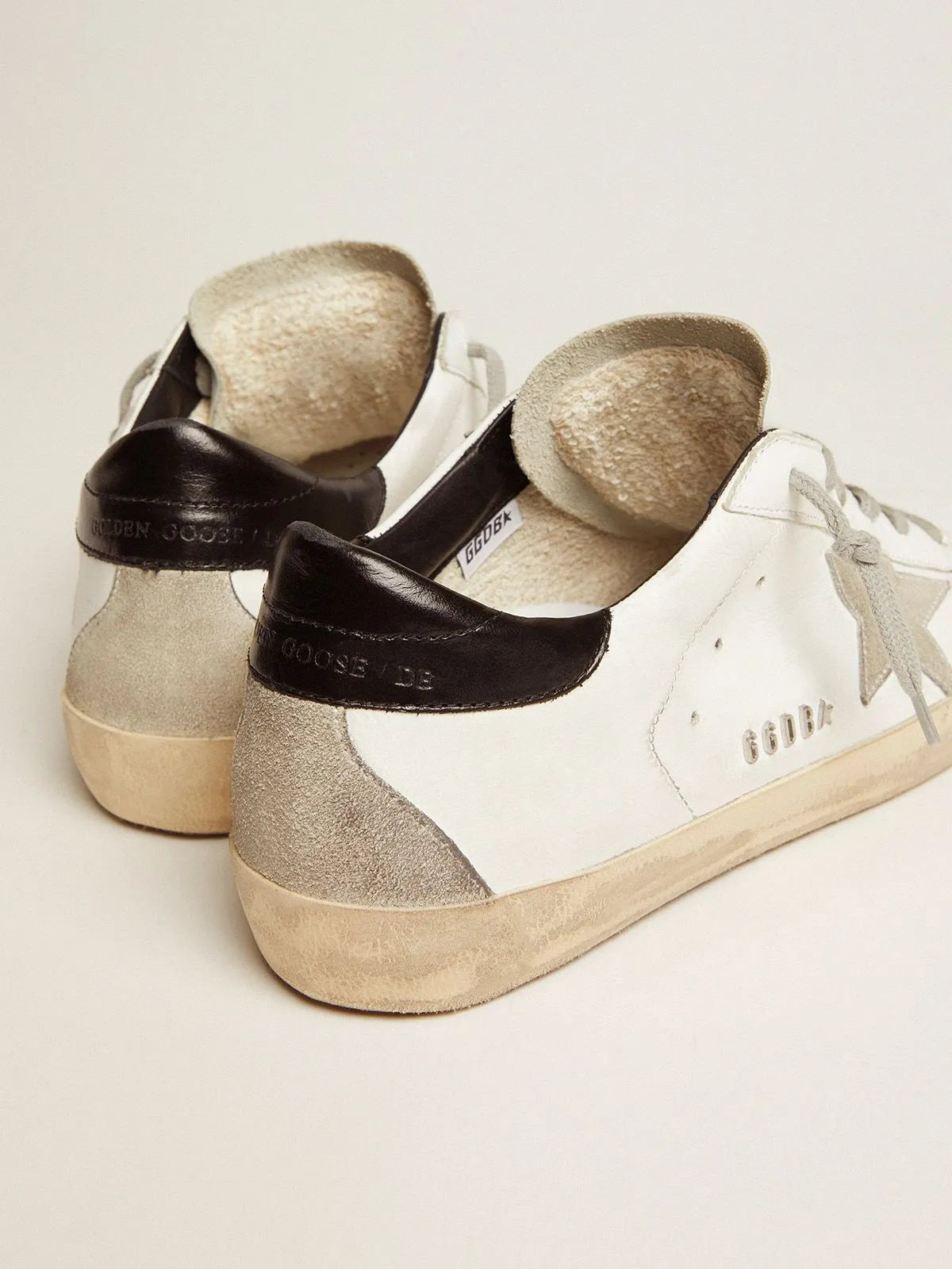 Black Sneakers with Heel Tab and Stud Lettering W59964