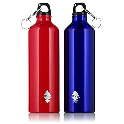 750ml Lightweight Aluminium Reusable Metal Water Bottle Blue C4992