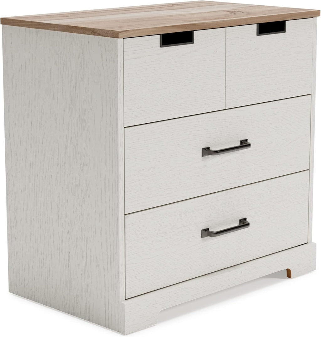 White 3 Drawer Wood Chest L9893