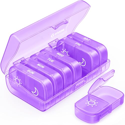XL Weekly Pill Organizer 2 Times a Day, AM PM Pill Box 7 Day B2409