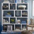 Pure White Geometric Bookcase O35799