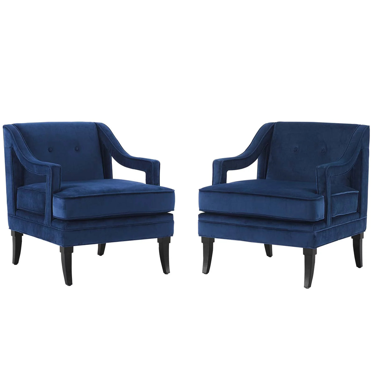 Navy Performance Velvet Set of 2 Living Room Set E500346