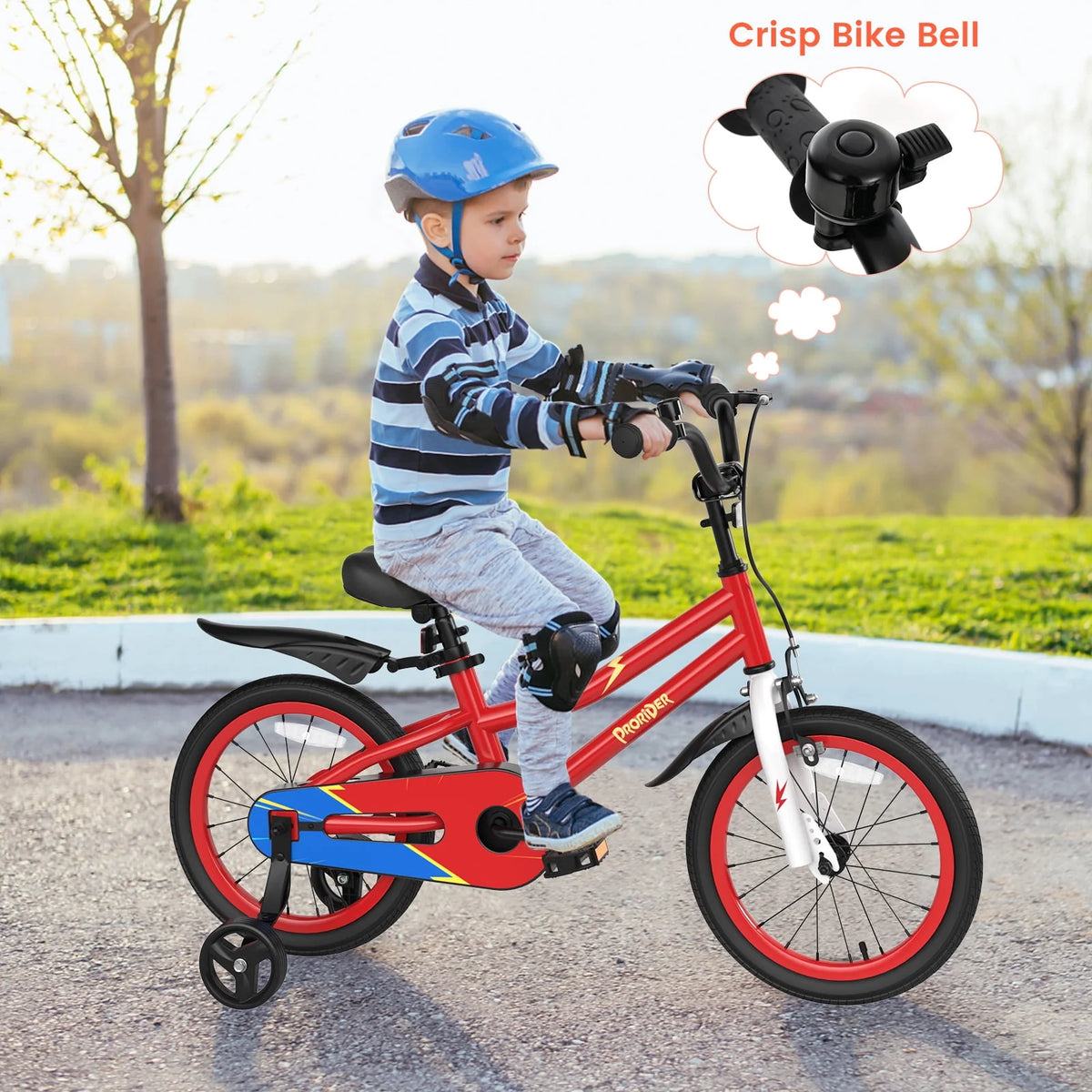 16'' Kids Bike with Training Wheels and Basket V809