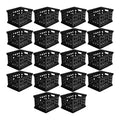 Stackable Storage Crate Organizer Bins with Handles, 18 Pack M165