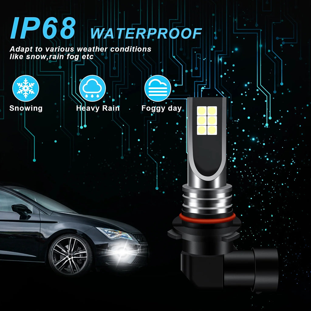 White LED Headlight Fog Light Bulbs Kit B1404