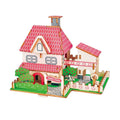 45Pcs 3D Wooden Puzzles DIY Building Model Toys N407