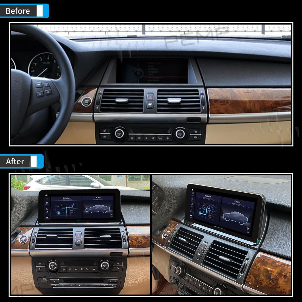 Blue Anti-Glare Vertical Screen 10.25” HD Screen for BMW X5 X6 CIC (2010-2012) R997985