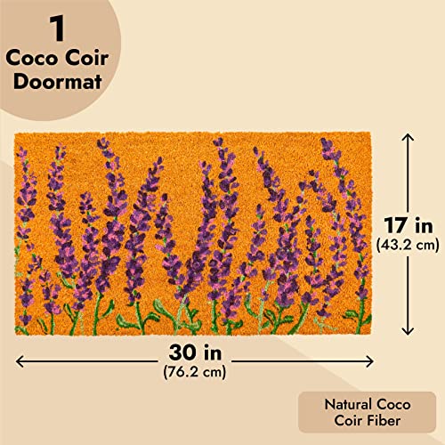 Lavender Coir Door Mat 17x30 inches D149694