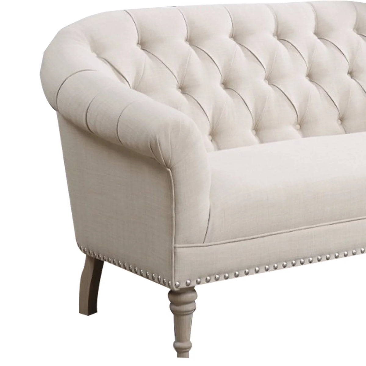 White Traditional Settee L5209
