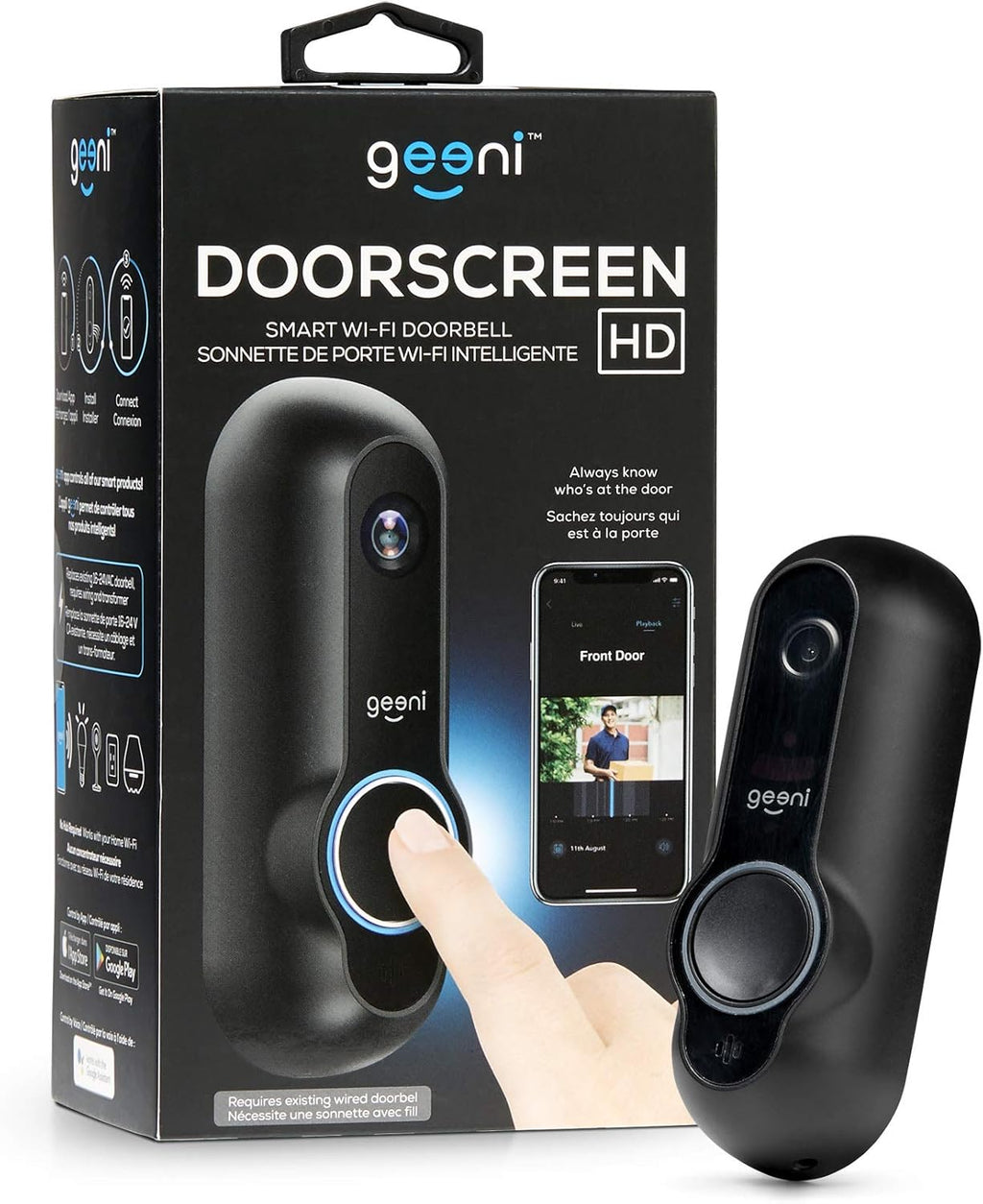 Smart Wifi Doorbell with HD Camera and Night Vision O483411