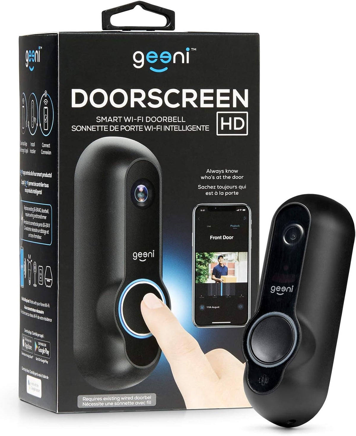 Smart Wifi Doorbell with HD Camera and Night Vision O483411