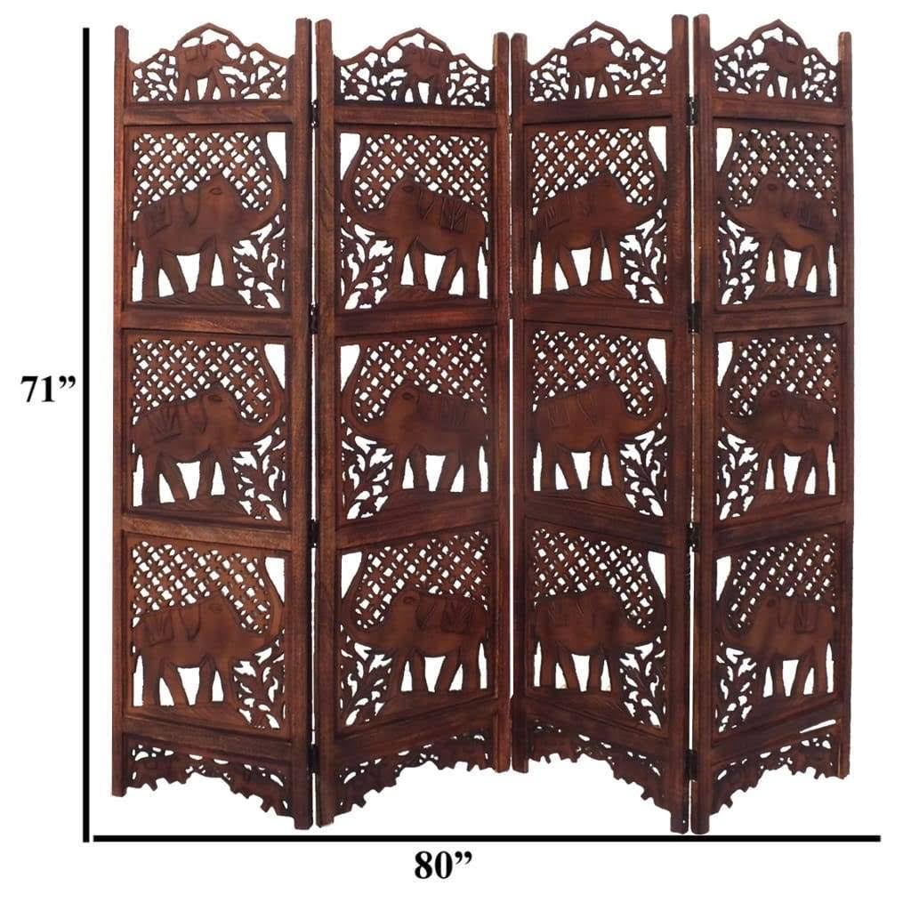 Carved Wood Room Divider B98746