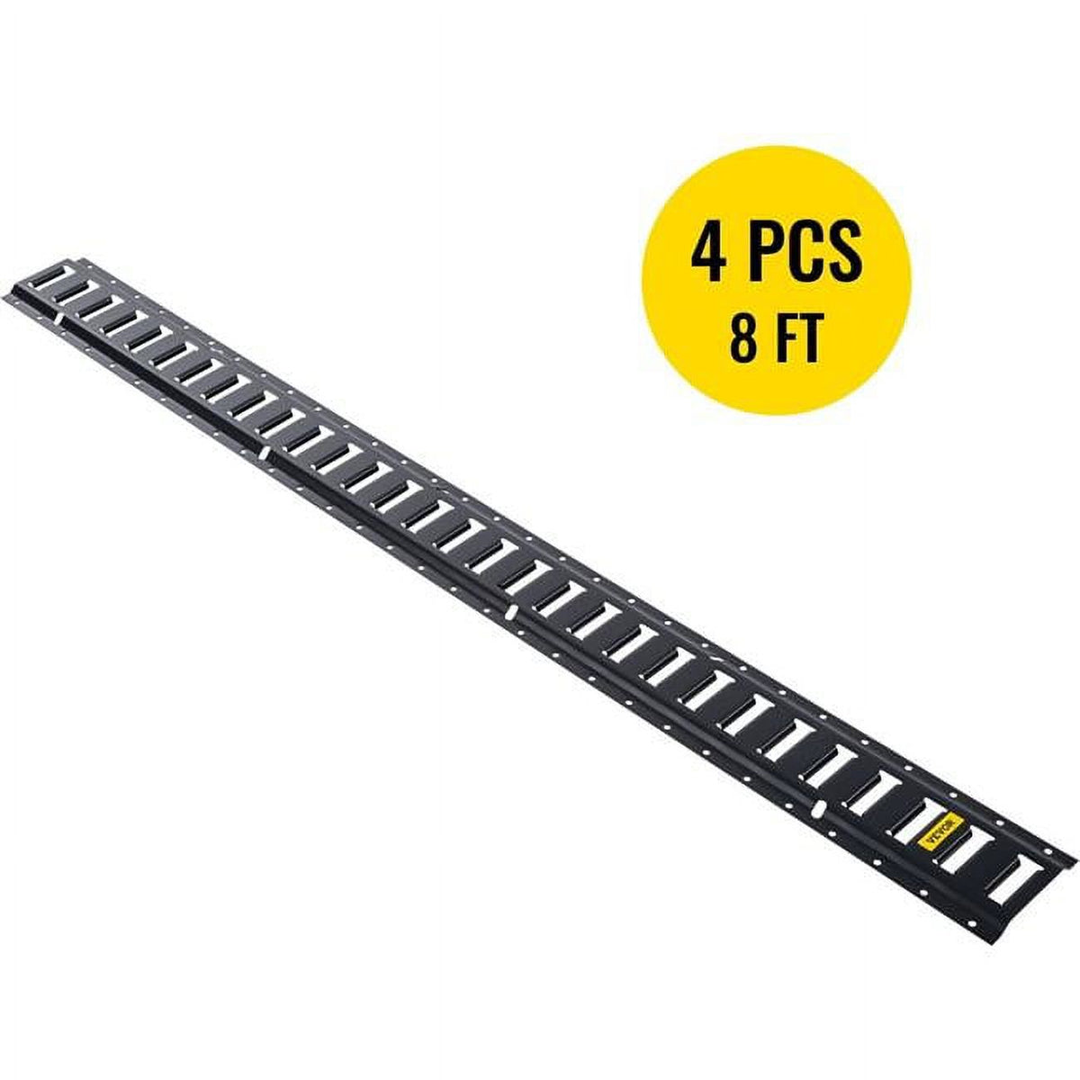 8 ft. Black Powder Coated E Track Tie Down Rail System 4 Piece K885