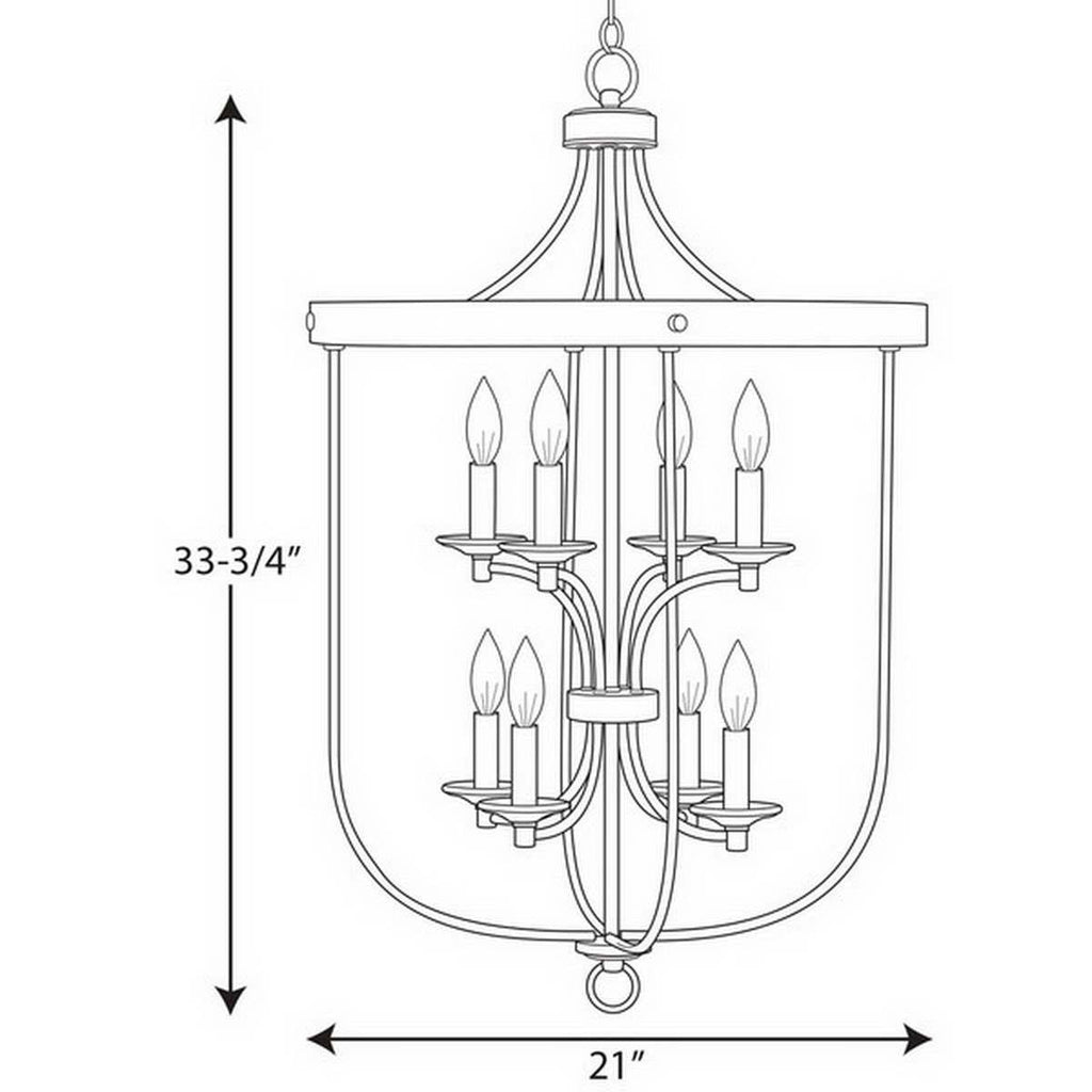 Eight Light Foyer Galvanized F662