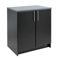 Black 32" Storage Cabinet with 1 Adjustable Shelf U25321