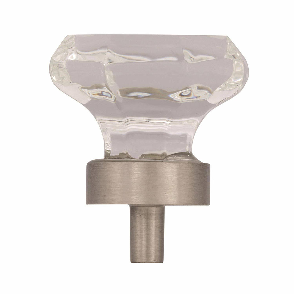 Crystal Knob, Satin Nickel, 1-Inch Diameter F4942