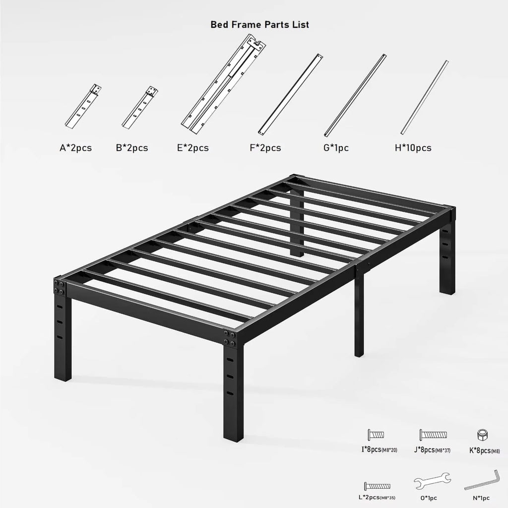 Queen Size Metal Platform Bed Frame K542785