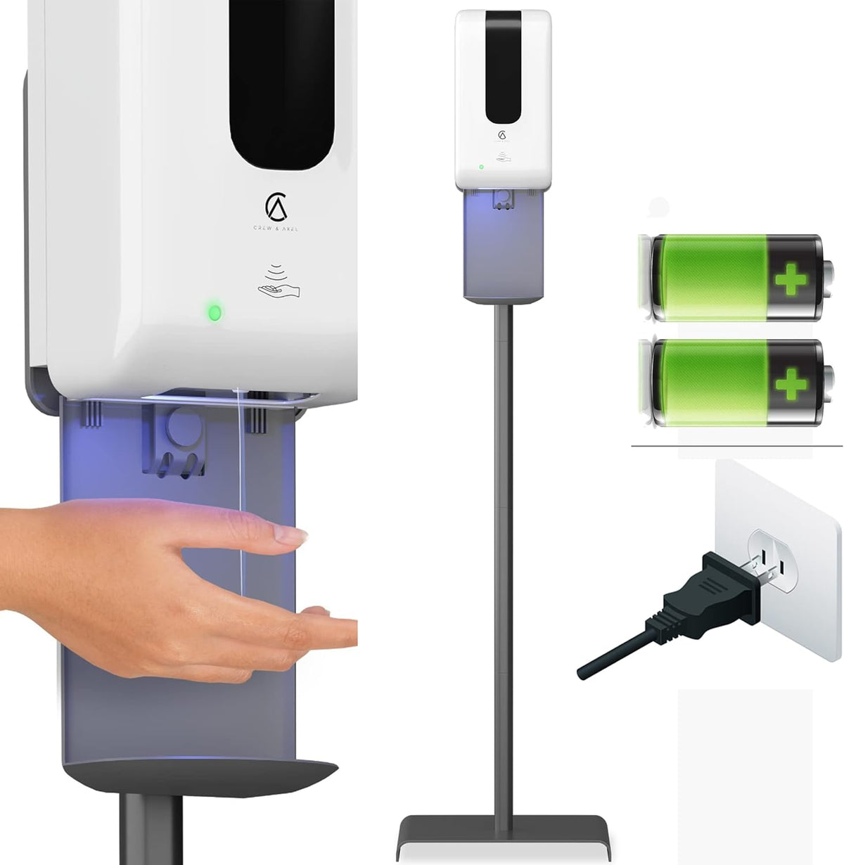 Automatic Hand Sanitizer Dispenser with Stand and Refillable Bottle H64972