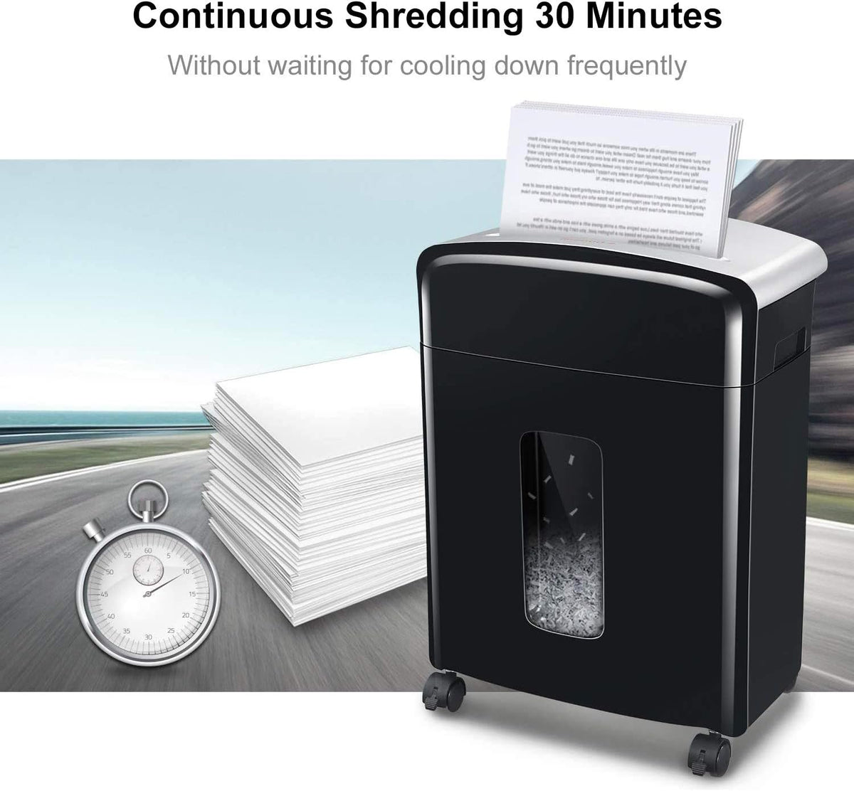 12-Sheet Micro Cut Paper Shredder with Pullout Basket M6084
