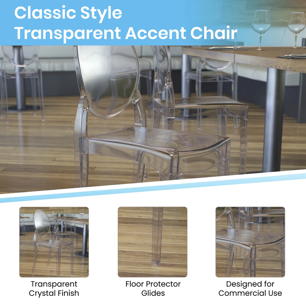 Clear Plastic Chair Set of 4 B9085