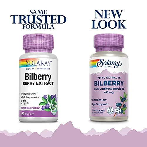 Bilberry Berry Extract 60 mg 120 VegCaps V78771