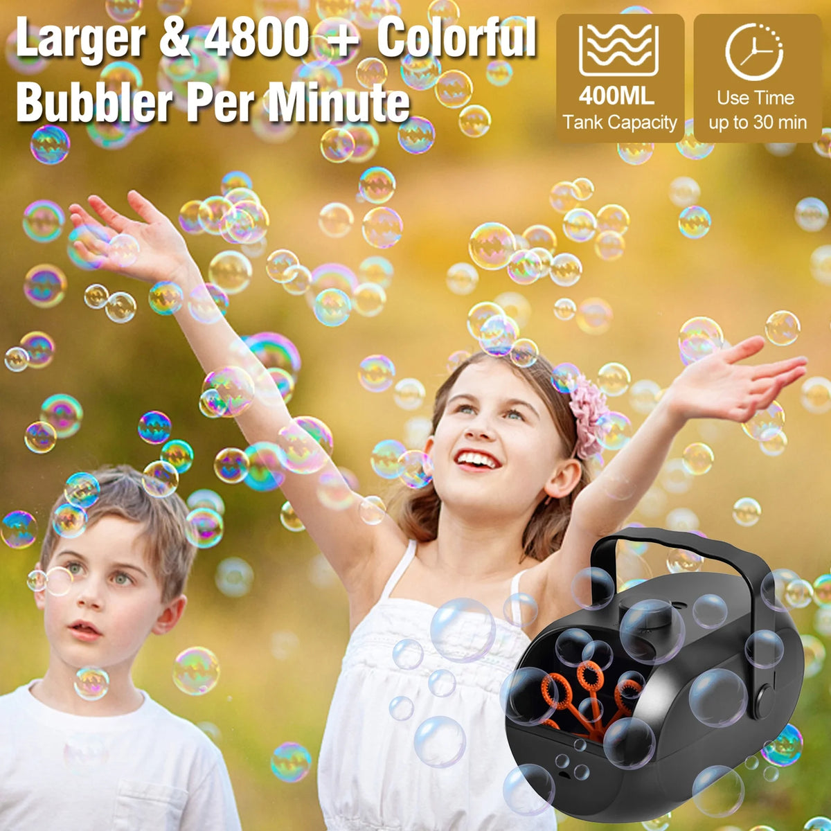 Portable Rechargeable Bubble Machine S4090