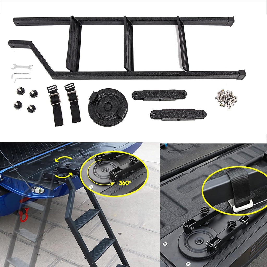 Foldable Universal Carbon Steel Tailgate Ladder Step C695