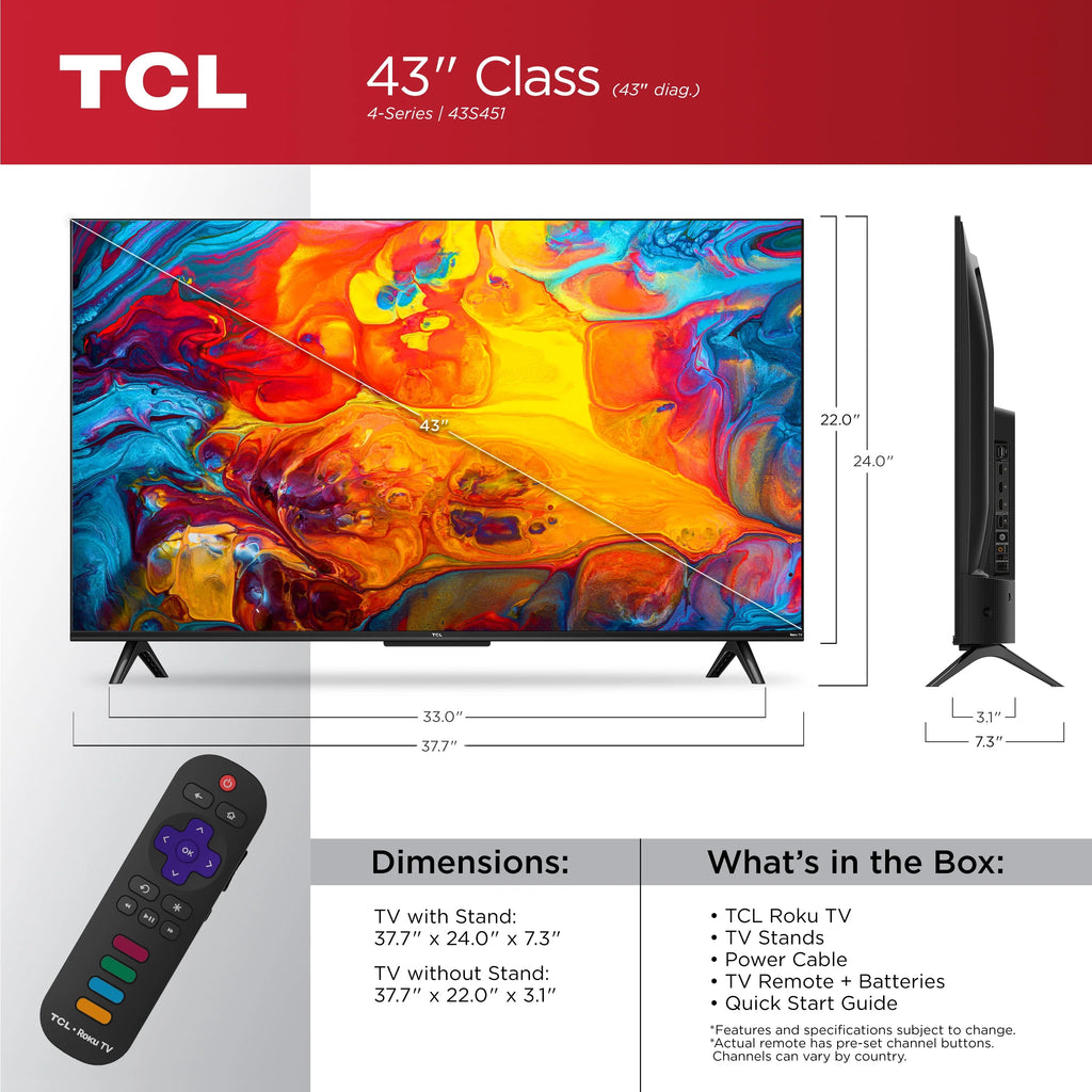 43 Class 4K UHD HDR Smart TV W9257