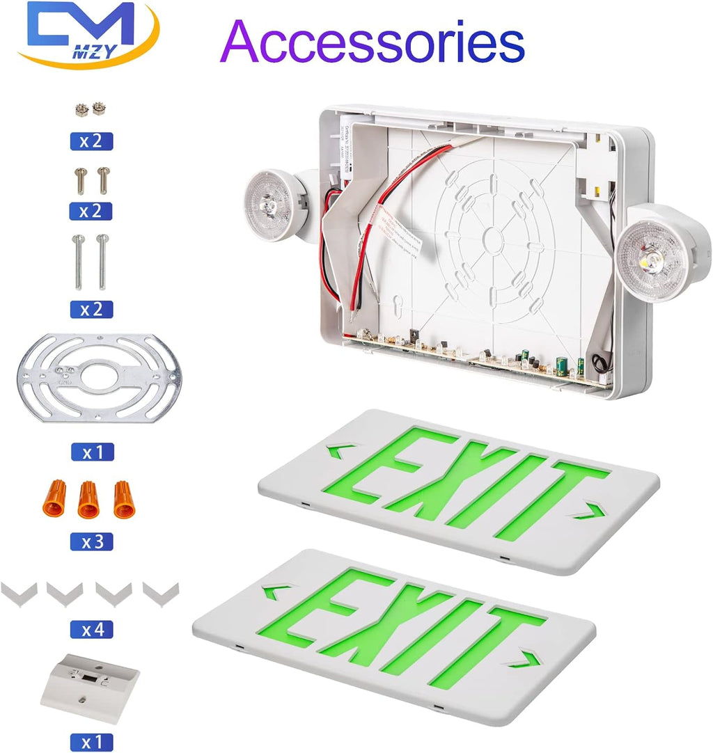 4PCS LED Exit Sign with Emergency Lights W819408