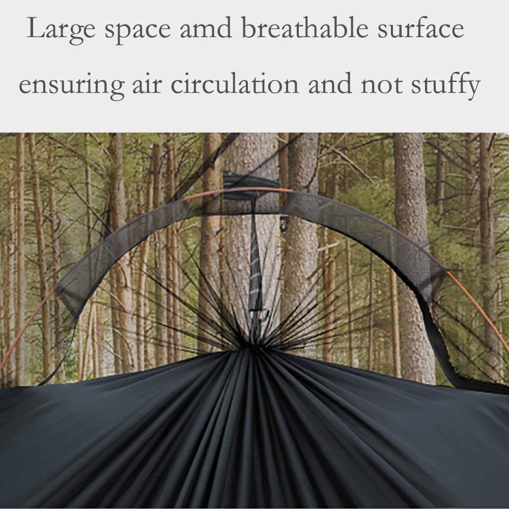 Orange Lightweight Camping Hammock Tent with Mosquito Net and Rainfly U7617