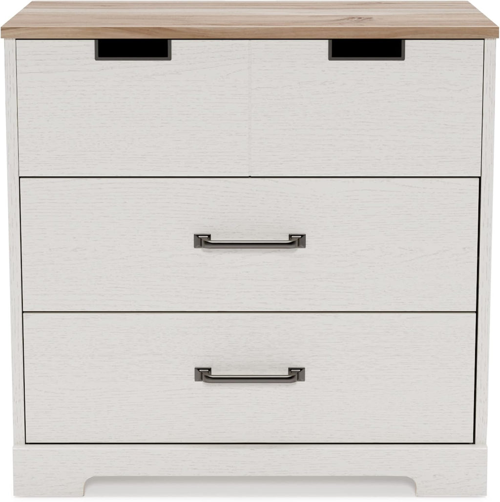 White 3 Drawer Wood Chest L9893