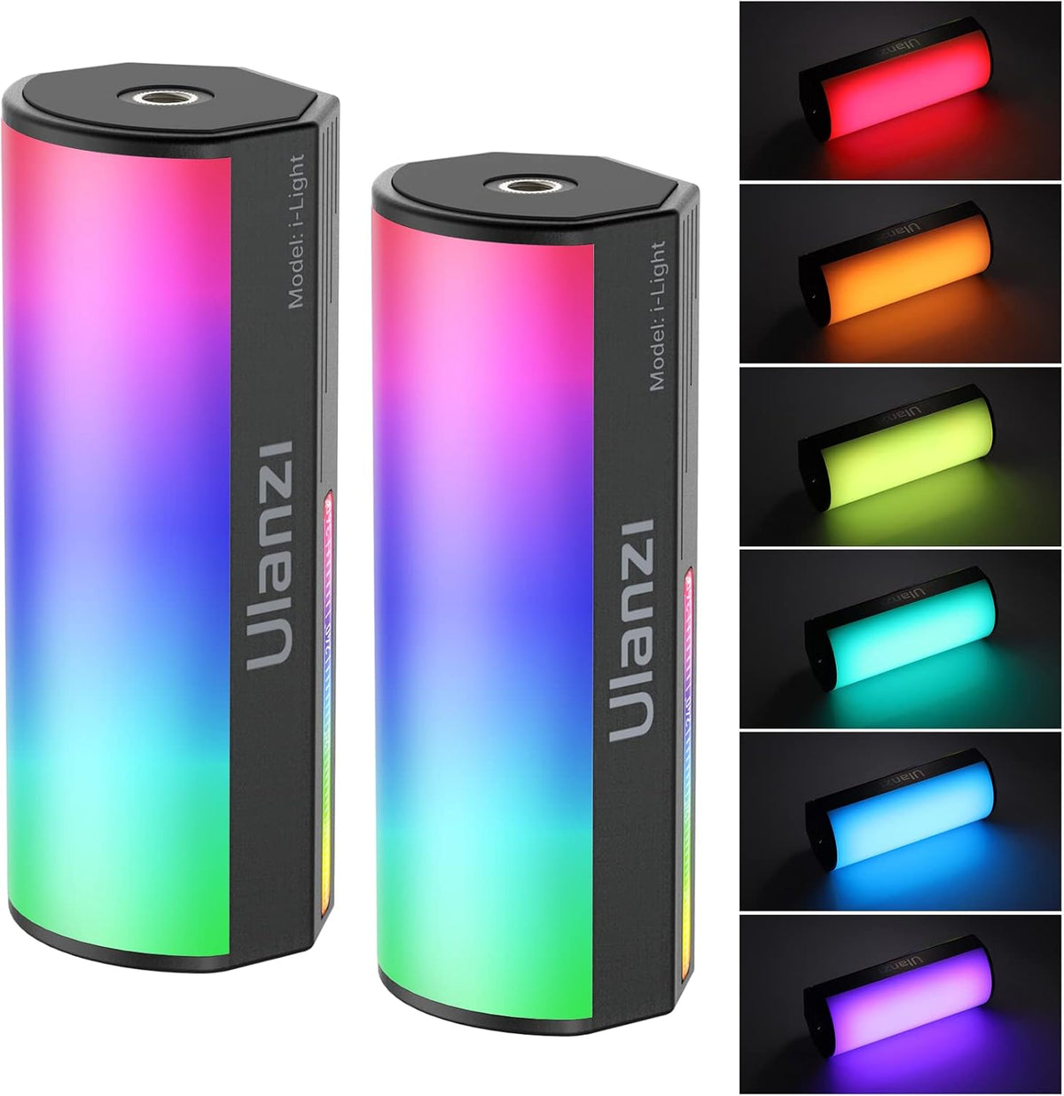 2 Pack Handheld RGB LED Video Light Wand with LCD P68387