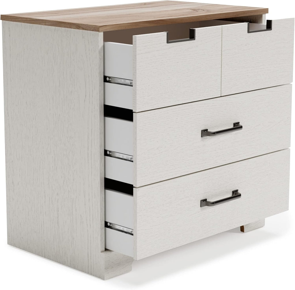 White 3 Drawer Wood Chest L9893