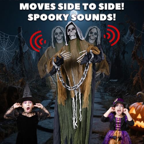 Life Size Animatronics Grim Reaper with Chain J4961