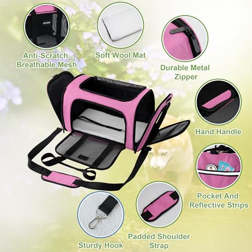 Large Grey Soft Sided Pet Carrier X7456
