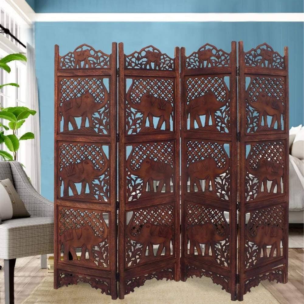Carved Wood Room Divider B98746