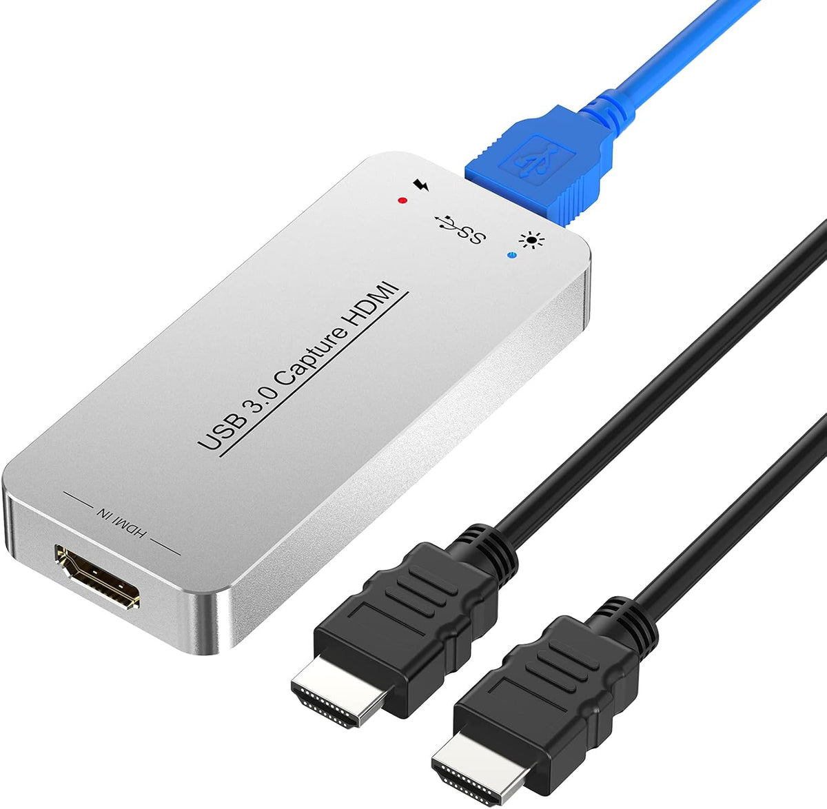 USB Capture HDMI Video Card, HDMI to USB Dongle Full HD 1080P Video Game Grabber Converter G7427
