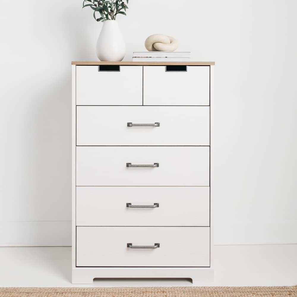 White 3 Drawer Wood Chest L9893