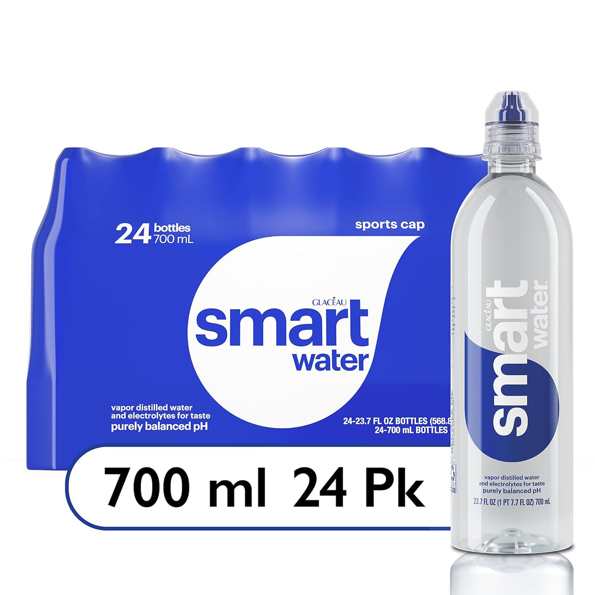 700ml 24 Pack Smart Water Sports Cap R922