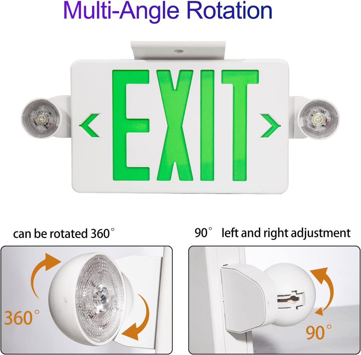 4PCS LED Exit Sign with Emergency Lights W819408