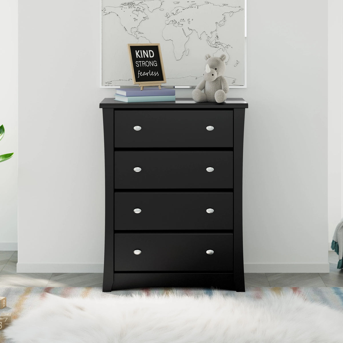 White 4 Drawer Kids Dresser Q8769