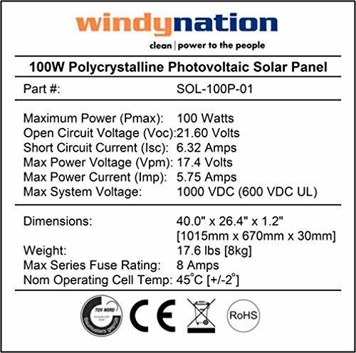 100 Watt Solar Panel Kit with LCD PWM Charge Controller + Solar Cable + MC4 Connectors + Mounting B J782002