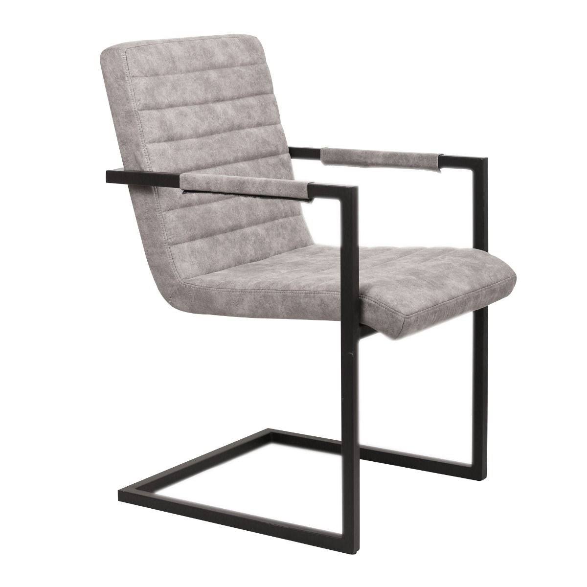 Set of 2 Modern Dining Side Chair with Leatherette - Black Grey K79653