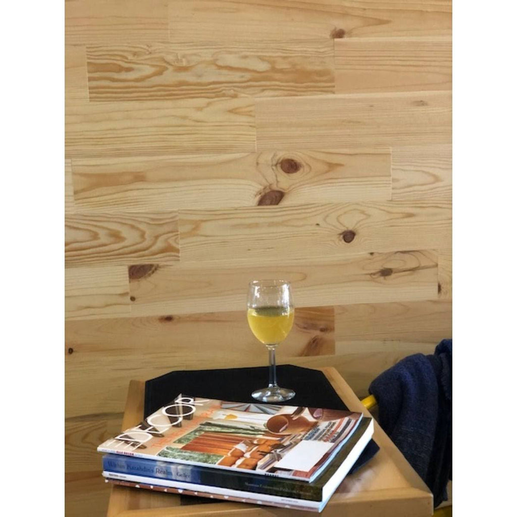 Pine Wooden Wall Planks, Peel and Stick, 20 Sq. ft, Sandstone Q402725