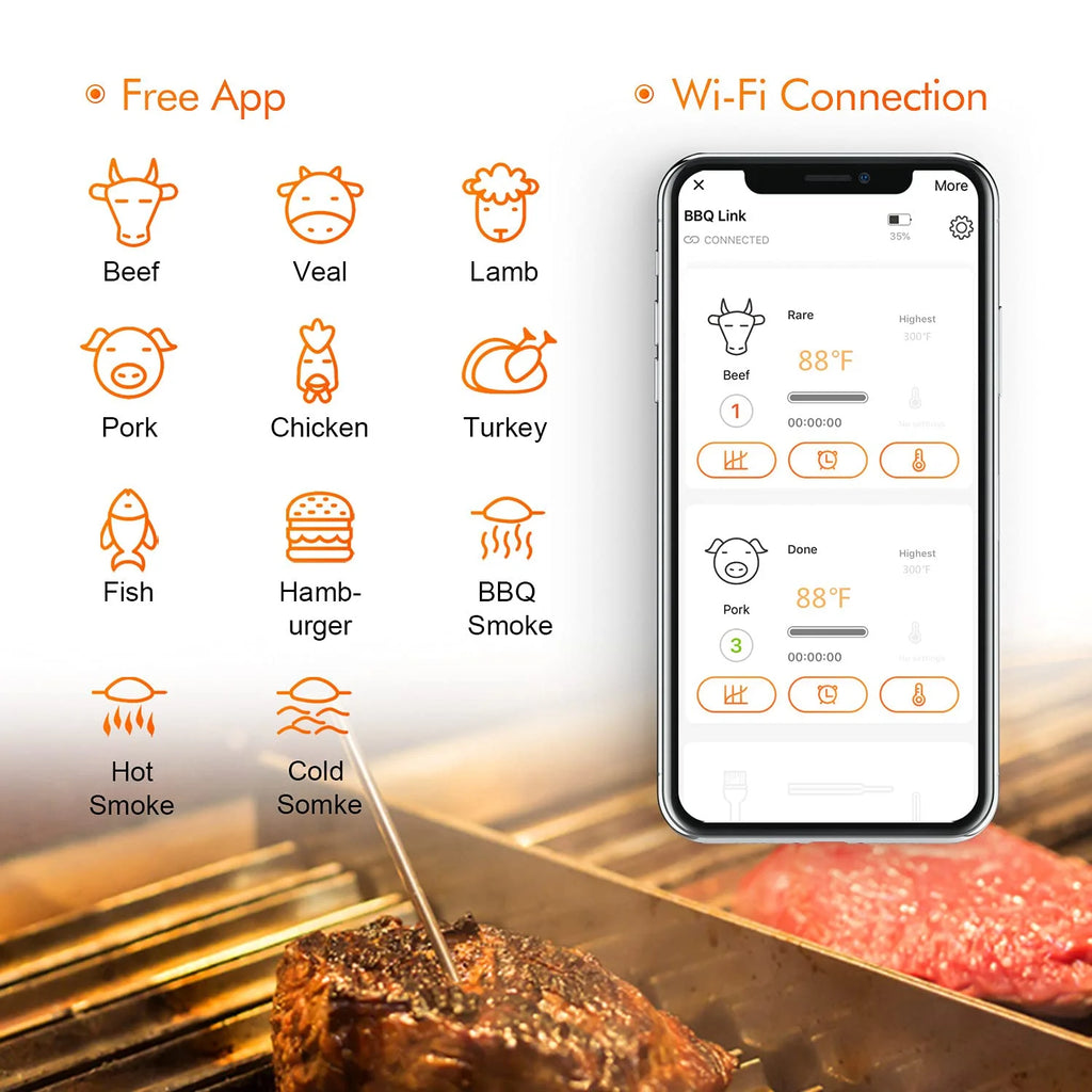 Wireless Bluetooth Grill Thermometer J671015