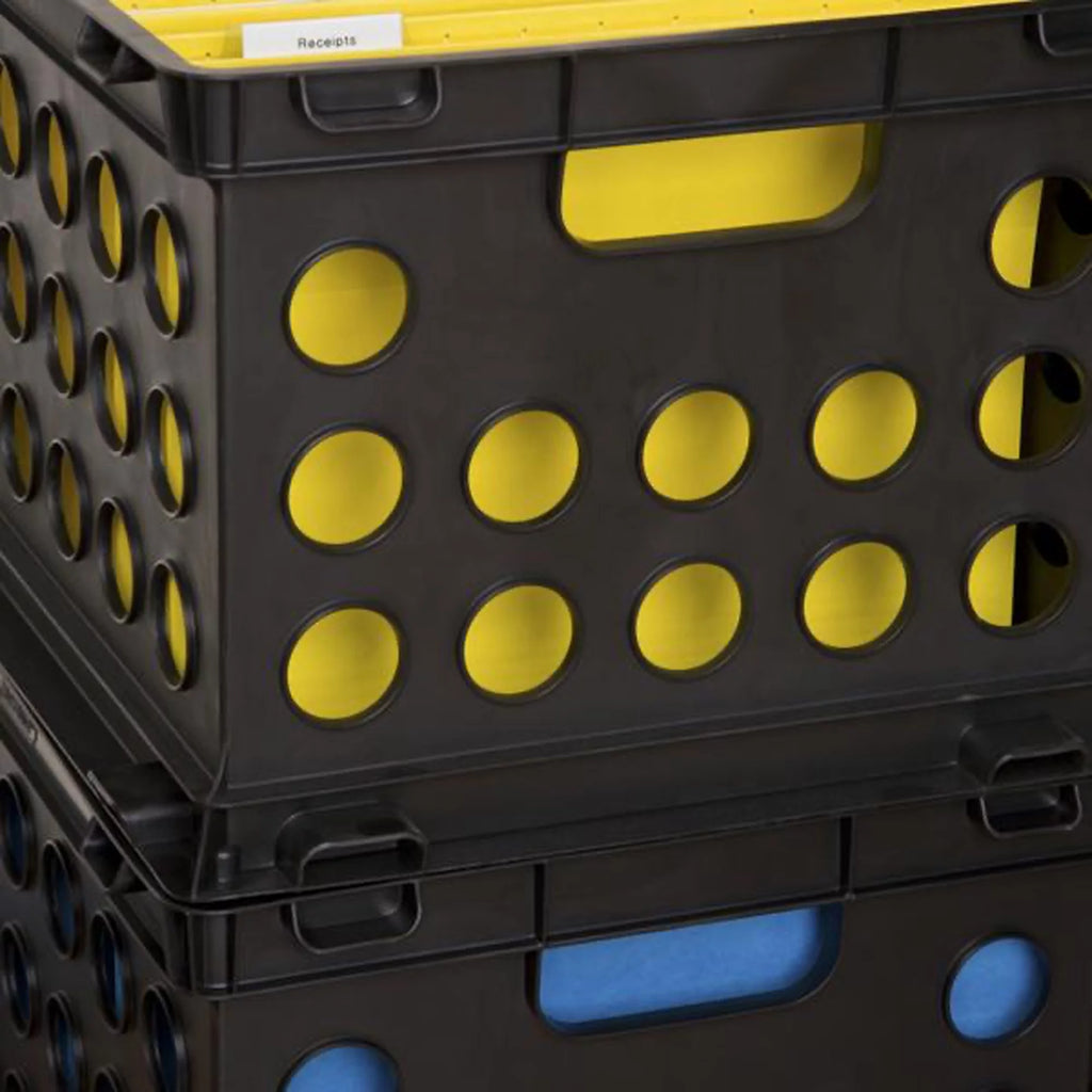 Stackable Storage Crate Organizer Bins with Handles, 18 Pack M165