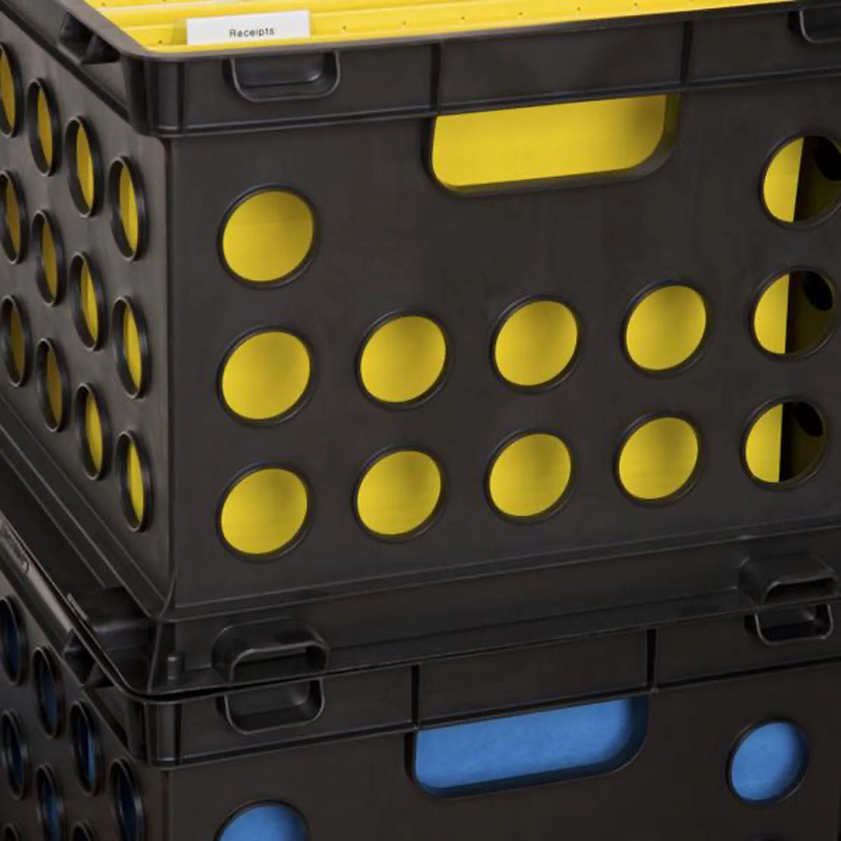 Stackable Storage Crate Organizer Bins with Handles, 18 Pack M165