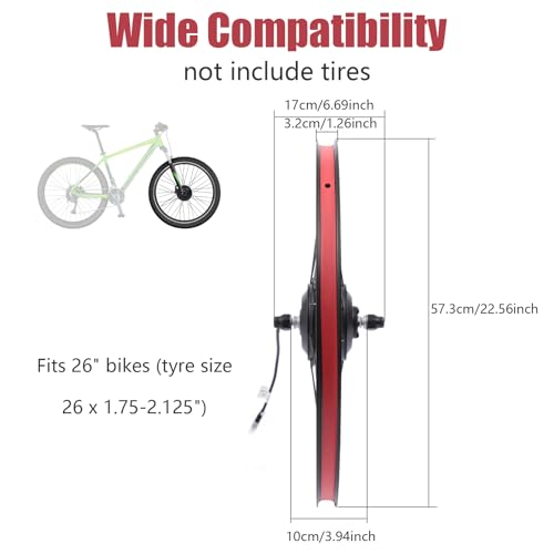 36V 350W Electric Bike Conversion Kit 26" Front Wheel K367