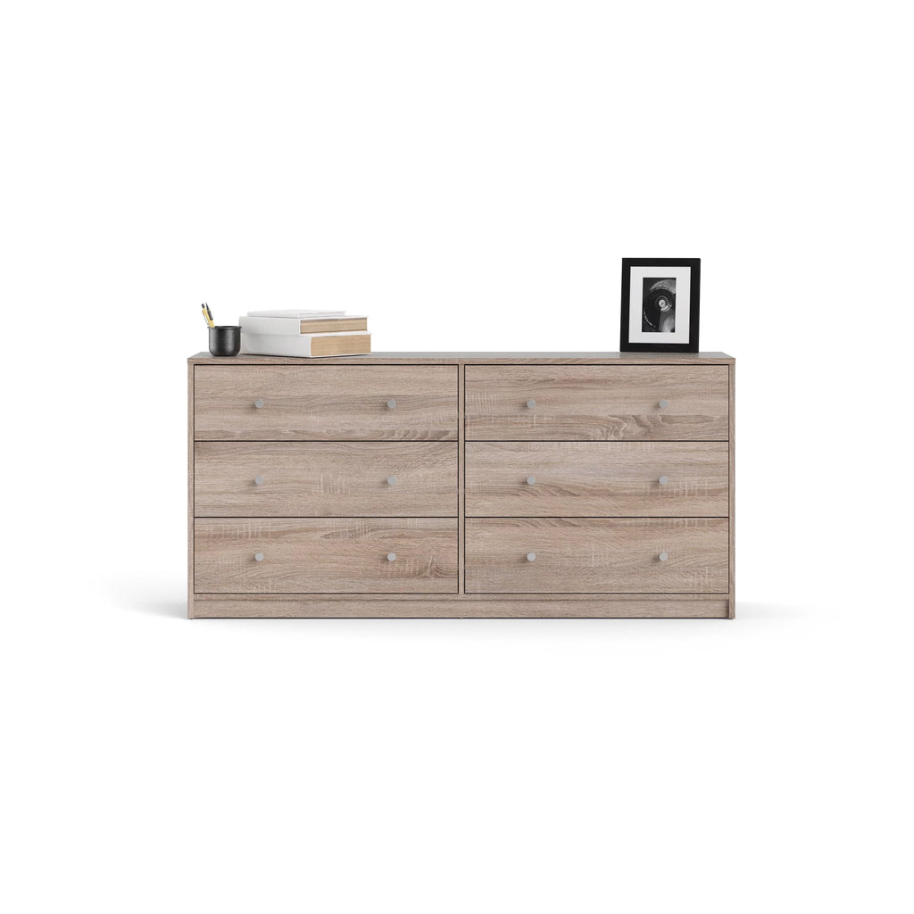 White 6 Drawer Double Dresser M44921