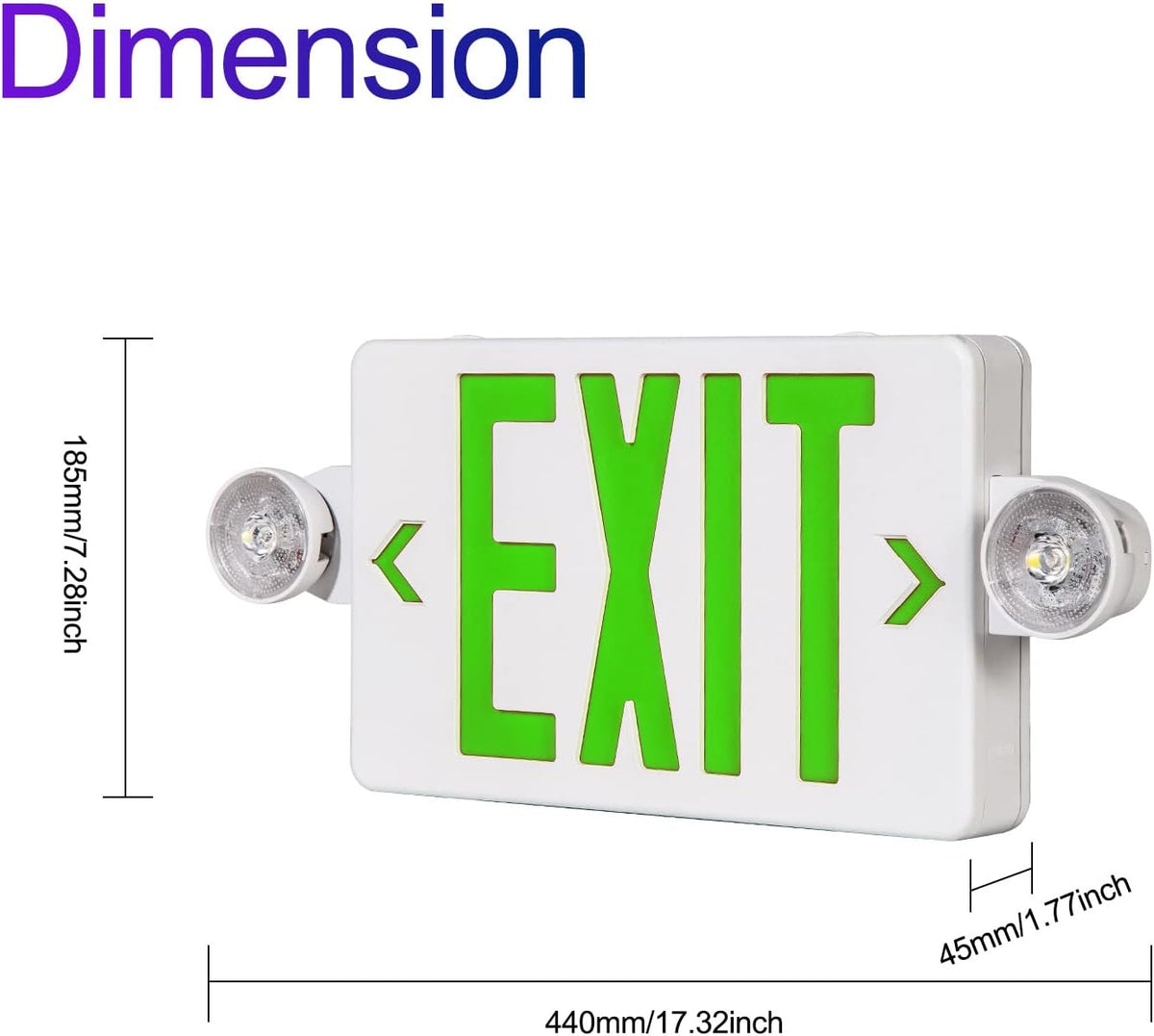 4PCS LED Exit Sign with Emergency Lights W819408